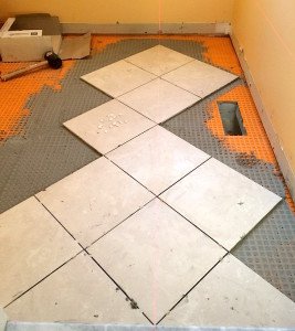 Tile help from JR Carpentry & Tile.